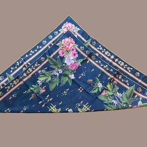 Bruce Samia designer silk scarf, 25”x25”. New in bag